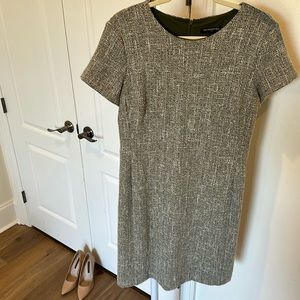Banana Republic Green Tweed Sheath Dress